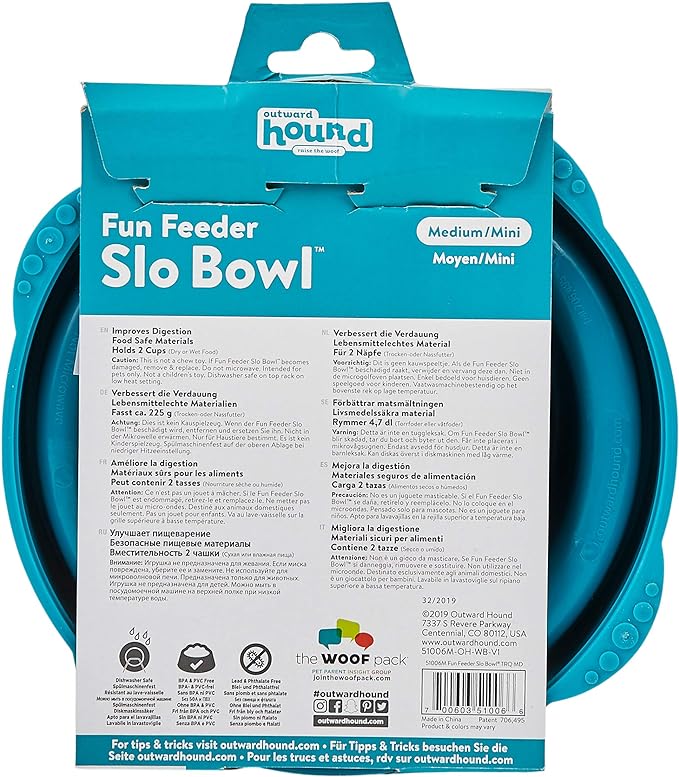 Comedero Outward Hound Fun Feeder Slo Bowl