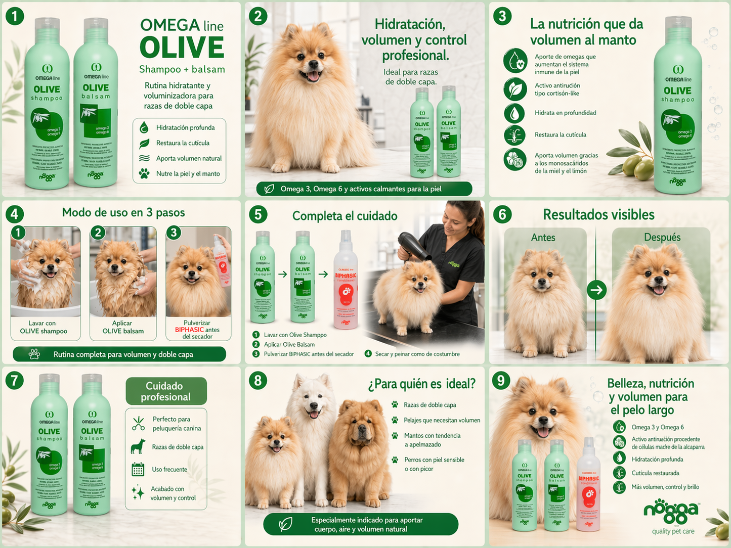 Olive Shampoo nogga Double Layer Hair